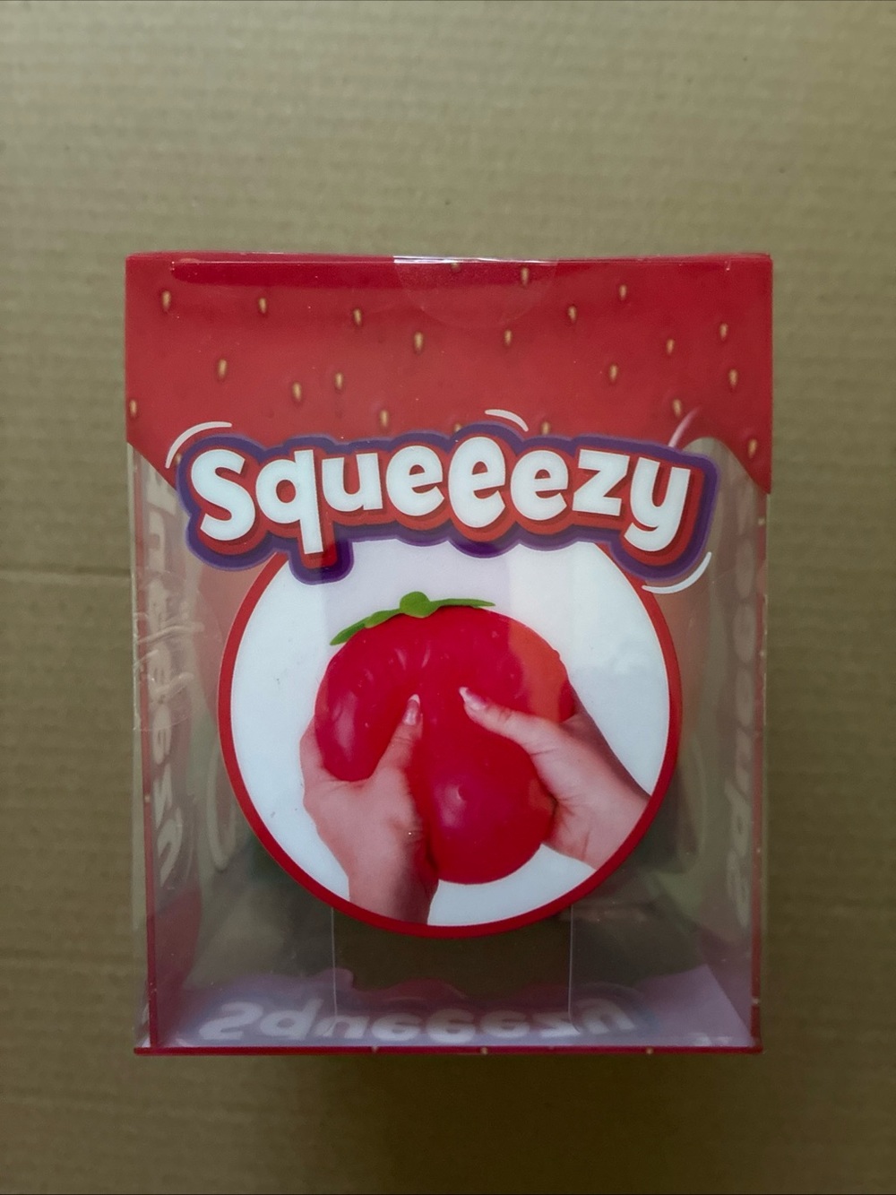 Sunny days JUMBO Squeezy Squeeezy Strawberry Squishy Toy